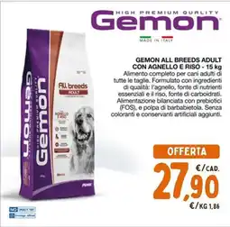 Pet Store Conad Gemon all breeds adult con agnello e riso offerta