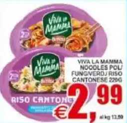 Pewex Viva la mamma noodles pol/fung/verd/riso cantonese offerta