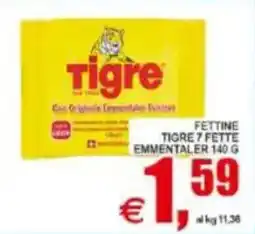 Pewex Fettine tigre 7 fette emmentaler offerta