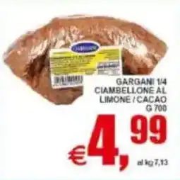 Pewex Gargani 1/4 ciambellone al limone/cacao offerta