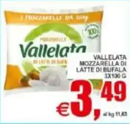 Pewex Vallelata mozzarella di latte di bufala offerta