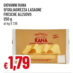 Famila GIOVANNI RANA SFOGLIAGREZZA LASAGNE FRESCHE ALL'UOVO offerta