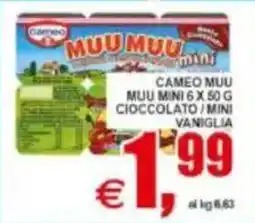 Pewex Cameo muu muu mini 6x 50 g cioccolato/mini vaniglia offerta