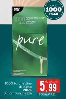 Altasfera 1000 forchettine di legno PURE offerta