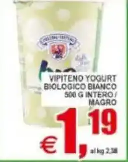 Pewex Vipiteno yogurt biologico bianco intero/ magro offerta