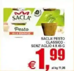 Pewex Sacla pesto classico senz'aglio offerta