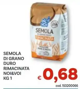 Vivo Supermercati Semola di grano duro rimacinata NOI&VOI offerta