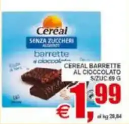 Pewex Cereal barrette al cioccolato s/zuc offerta