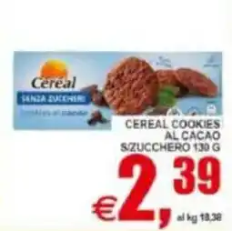 Pewex Cereal cookies al cacao szucchero offerta