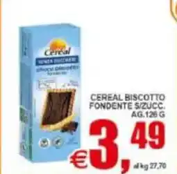 Pewex Cereal biscotto fondente s/zucc ag. offerta