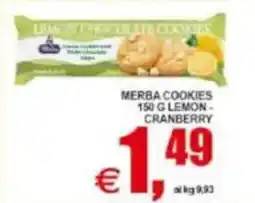 Pewex Merba cookies lemon cranberry offerta