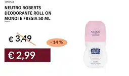 Prezzemolo e Vitale Neutro roberts deodorante roll on monoi e fresia offerta