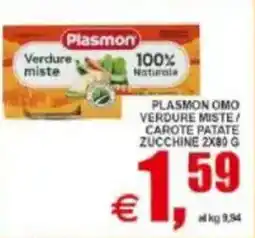 Pewex Plasmon omo verdure miste carote patate zucchine offerta