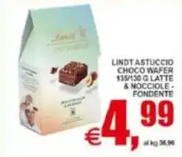 Pewex Lindt astuccio choco wafer latte & nocciole fondente offerta