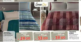 Orizzonte Trapunta microfibra loren offerta