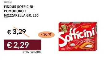 Prezzemolo e Vitale Findus sofficini pomodoro e mozzarella offerta