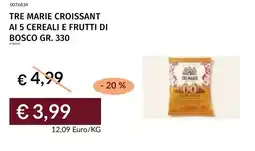 Prezzemolo e Vitale Tre marie croissant ai 5 cereali e frutti di bosco offerta