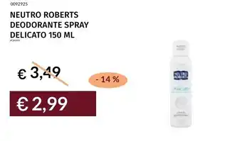 Prezzemolo e Vitale Neutro roberts deodorante spray delicato offerta