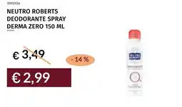 Prezzemolo e Vitale Neutro roberts deodorante spray derma zero offerta