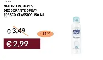 Prezzemolo e Vitale Neutro roberts deodorante spray fresco classico offerta