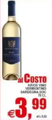 Pewex Krios vino vermentino sardegna doc offerta