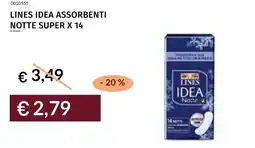 Prezzemolo e Vitale Lines idea assorbenti notte super x 14 offerta