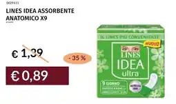 Prezzemolo e Vitale Lines idea assorbente anatomico x9 offerta