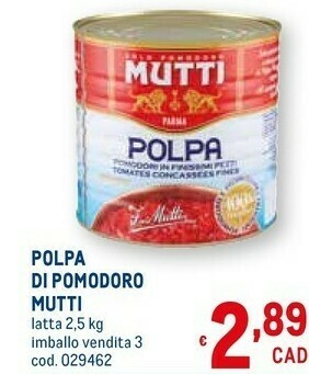 Metro Polpa di pomodoro offerta