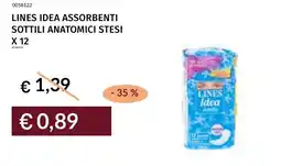 Prezzemolo e Vitale Lines idea assorbenti sottili anatomici stesi x 12 offerta