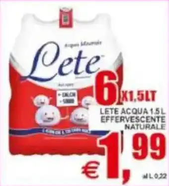 Pewex Lete acqua effervescente naturale offerta
