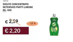 Prezzemolo e Vitale Svelto concentrato detersivo piatti limone offerta