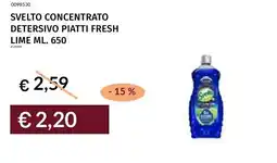Prezzemolo e Vitale Svelto concentrato detersivo piatti fresh lime offerta
