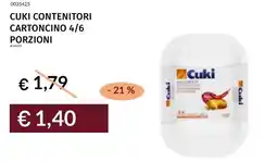 Prezzemolo e Vitale Cuki contenitori cartoncino 4/6 porzioni offerta