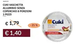Prezzemolo e Vitale Cuki vaschetta alluminio senza coperchio 8 porzioni offerta