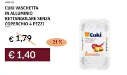 Prezzemolo e Vitale Cuki vaschetta in alluminio rettangolare senza coperchio offerta