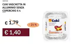Prezzemolo e Vitale Cuki vaschetta in alluminio senza coperchio x 4 offerta