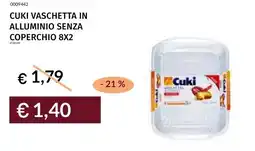 Prezzemolo e Vitale Cuki vaschetta in alluminio senza coperchio 8x2 offerta