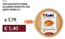 Prezzemolo e Vitale Cuki vaschetta tonda alluminio rivestite con carta forno x 2 offerta