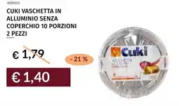 Prezzemolo e Vitale Cuki vaschetta in alluminio senza coperchio 10 porzioni offerta