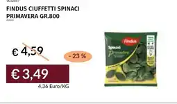 Prezzemolo e Vitale Findus ciuffetti spinaci primavera offerta