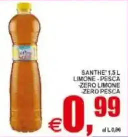 Pewex Santhe limone, pesca, zero limone, zero pesca offerta