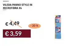 Prezzemolo e Vitale Vileda panno style in microfibra x4 offerta