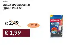 Prezzemolo e Vitale Vileda spugna glitzi power inox x2 offerta