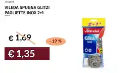 Prezzemolo e Vitale Vileda spugna glitzi pagliette inox 2+1 offerta