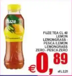 Pewex Fuze tea lemon lemongrass, pesca/lemon lemongrass, zero, pesca zero offerta
