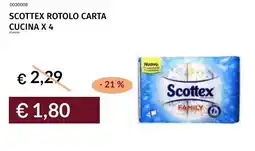 Prezzemolo e Vitale Scottex rotolo carta cucina x 4 offerta