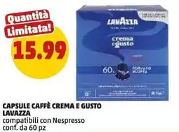 PENNY Capsule caffè crema e gusto LAVAZZA offerta
