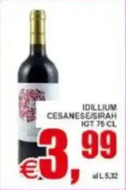 Pewex Idillium cesanese/sirah igt offerta