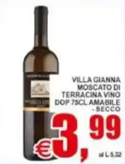 Pewex Villa gianna moscato di terracina vino dop offerta