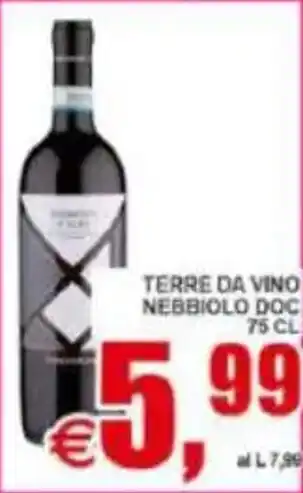 Pewex Terre da vino nebbiolo doc offerta